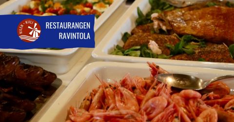 Lokal skärgårdsbuffé med fisk och skaldjur i Kilens restaurang